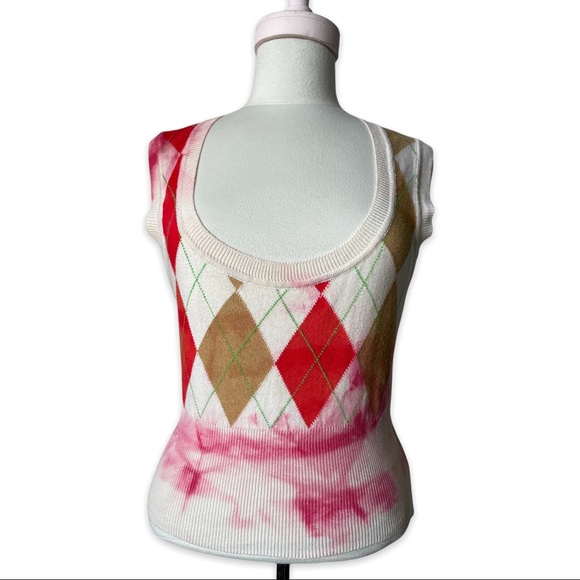 ❤️ SOLD ❤️ Vivienne Westwood Vest Anglomania Argyle Distressed Punk Sweater - Picture 3 of 11